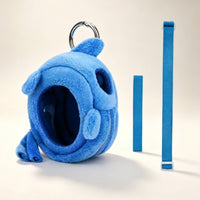 Soft Fabric Pouch with Strap Portable Toy Case with Adjustable Strap for Children, on the Move Play, Travel