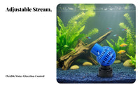 Submersible Water Circulator Pump Quiet Mini Fish Tank Water Pump 360° Rotation Mount Aquarium Circulator