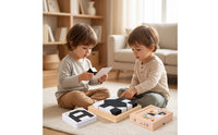 Reasoning Puzzle Engaging Wooden Matching Puzzle Pattern Matching Game Compact Toy Long-Lasting for Children, Home, Classroom