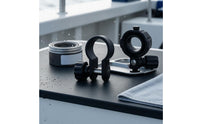 Circular-Shaped Universal Flashlight Clip Plastic and Metal Flashlight Mount Adjustable Light Holder