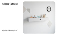 Nursery Book shelf No-Drill Installation cumulusShaped Book shelf Easy to Install