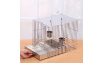 Bird Bathing Cage with Perch Portable Avian Enclosure Cage with Tray Stable for Small Birds, Travel