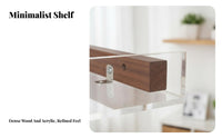 Punchunrestricted Installation Levitateing Acrylic Shelf Easy to Install Display Ledge Space Saving Wall Fixture Minimalist Design for Collectors, Apartment Dwellers, Study Room, Bedroom, Kitchen, Hallway