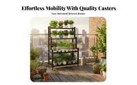 Waterresistant Wheeled Flower Pot Stand sun-resistant Rolling Plant Stand Indoor & Outdoor Tiered Rack Floor-Standing for Gardeners, Home Decorators, Homeowners, Balcony, Living Room, Patio, Corner