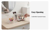 Clear Drawer Box Transparent Design Cosmetic Organizer Easy to Clean for Bedroom