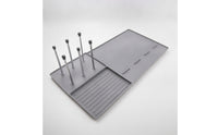 Silicone Mini Fridge Mat Easy to Clean Mini Fridge Drip Tray Silicone Mat with Raised Edges for Office, Coffee Station