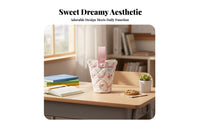 Expandable Stationery Holder Portable with Handle Standing Pencil Case Stands Upright Expandable up Pen Holder for Students, Girls, School