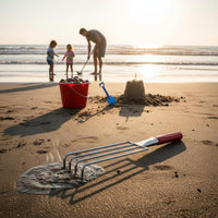 Beach Digging Rake Stainless Steel Digging Fork Rust Resistant Beachcombing Rake for Adults, Kids, Beach, Seaside, Mudflats
