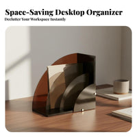 Record Storage Rack Compact Design Strong Load Capacity for Desk