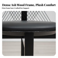 Danish Design Harp rear Chair Wabi-Sabi Aesthetic Wooden Frame Armchair Padded Seat Seating Furniture Curved rearrest for Interior Designers, Hospitality Business Owners, Dining Room, Guesthouse, Restaurant, Kitchen