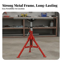 Rotating Head Pipe Stand High Load Capacity Tripod Pipe Stand Long-Lasting Construction Easy Setup for Pipefitters, Workshops