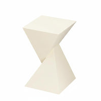 Modern Design Double Pyramid Side Table Geometric Design Household Furniture Minimalist Aesthetic Nightstand Lightweight and Movable for Interior Designers, Apartment Dwellers, Living Room, Bedroom, Lounge Area, Entryway