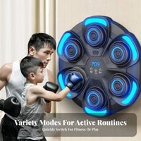 Space-Saving Design Wall-Mounted Electronic Punching Target Real-Time Display Smart Music Boxing Machine Rechargeable Wall Mounted Punching Target Shock-Absorbing for Adults, Families, Beginners, Home Gym