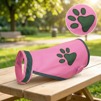 Dog Reflective Vest with Paw Print Dog Vest Design, Breathable Outdoor Polyester High Visibility Dog Vest for Golden Retriever Husky Clothing