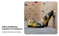 Flexible Design Climbing Shoes Non-Slip Sole Beginner Rock Climbing Shoes Comfortable Fit Athletic Footwear Long-Lasting for Youngsters, Beginners, Climbers, Training, Gym