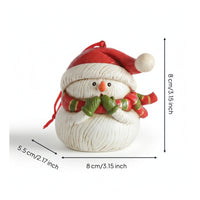 Snowman Ornament with Hanging Loop Festive Snowman Ornament Miniature for Collectors