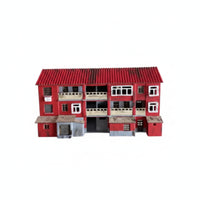 Three-Story N-Scale Building 1:160 Diorama Accessory Vintage Miniature House Architectural for Modelers, Hobbyists, City Layout