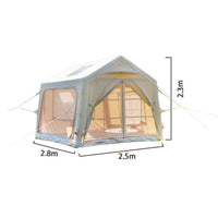 Spacious Interior Quick Setup Air Tent Waterproof Inflatable Camping Tent 4-8 Person Capacity House Design Outdoor Shelter Windproof for Families, Groups, Festivals, Backyard