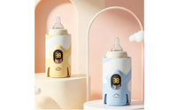 Adjustable Temperature Portable Electric Bottle Warmer Fast Heating Portable Baby Bottle Warmer Compact for Parents, Babies, on the Move