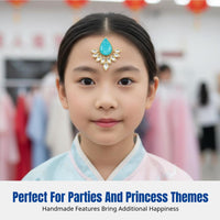 Princess Crystal Forehead Sticker, Kids Vintage Face Gem, Party Makeup, Dimensional Crystal, Random Design