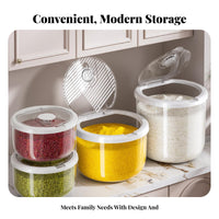 Rice Storage Container Humidity-Preservation Airtight Rice Bin Large Capacity Sealed Grain Bin for Countertop, Cabinet