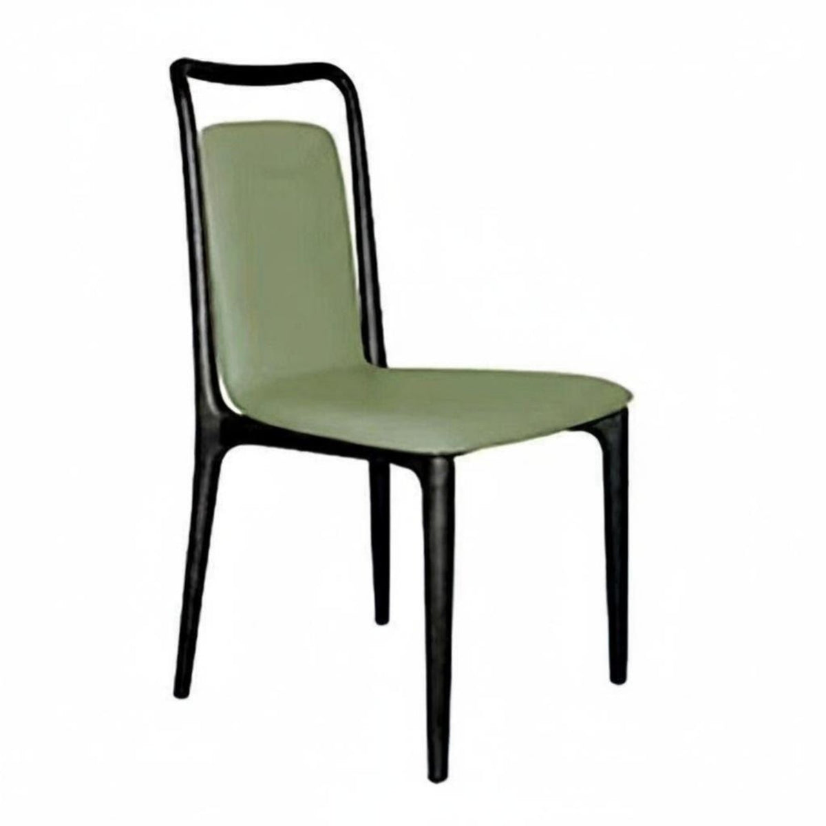 Nordic design aesthetic Upholstered Chair with Curved Backrest Minimalist Design Upholstered Wooden Side Chair sturdy Wood Frame Home Furnishing Easy Assembly for householders, Interior Designers, Restaurant Owners, Dining Room, Study