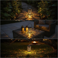 Solar Hanging Lantern Decorative Solar Lantern Lights Cylindrical for Patio