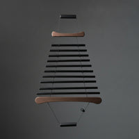 Wind Chime with Mallet 10-Tone Bar Chime with Bag Percussion Instrument Suspended Black for Meditators, Meditation