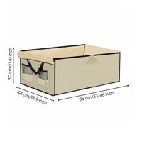 Folding Cart Cover Handhold Cutout Folding Wagon Mesh Covering Pockets Outdoor Storage