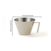 coffee Measuring Cup with Handle Metal coffee Measuring Cup Ergonomic for Latte Art Practice
