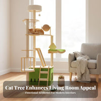 Space-Saving Floor-to-Ceiling feline Pole Sisal nailing Posts Floor-to-Ceiling feline Condo Multimulti-tier multi-tiers Climbing framework snug Perches for Apartment Dwellers, Small areas, Indoors, Living Room