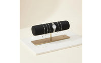 Horizontal-Bar Jewelry Stand Sturdy Metal Base Horizontal-Bar Bracelet Stand Space Saving Watch Display Holder for Retailers, Countertop, Dresser