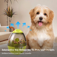 Mental Stimulation Tumbler Food Dispensing Toy Boredom Breaker Slow Feeder Dog Toy Long-Lasting ABS Material for Dogs, Feeding Time, Indoors