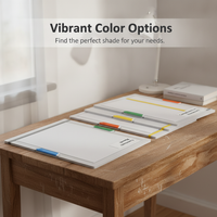 A3 Double Pull Rod Dark Retro Test Paper Folder with Straps for Student Document Organization
