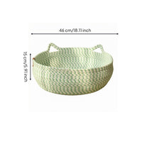 Raised Rim Basket Cat Bed Open Top Woven Cat Nest