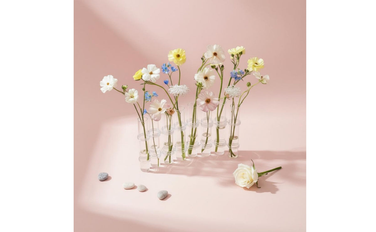 Minimalist Design Test Tube Vase Easy Root Glass Test Tube Vase High Clarity Glass Propagation Planter Versatile Use for Living Room, Tabletop, Desktop, Bookshelf