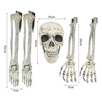Halloween Horror Ground Insert Scary Skull Plastic Prop Ground Insert Small Set Skeleton