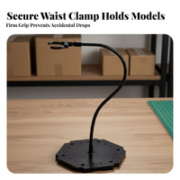 Snake Bone Support Stand Adjustable Pose Flexible Figure Stand Gooseneck Model Holder Easy Assembly Clear Display Base