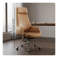 Reclining Function Ergonomic Leather Office Chair High Back Executive Chair for Conference Room