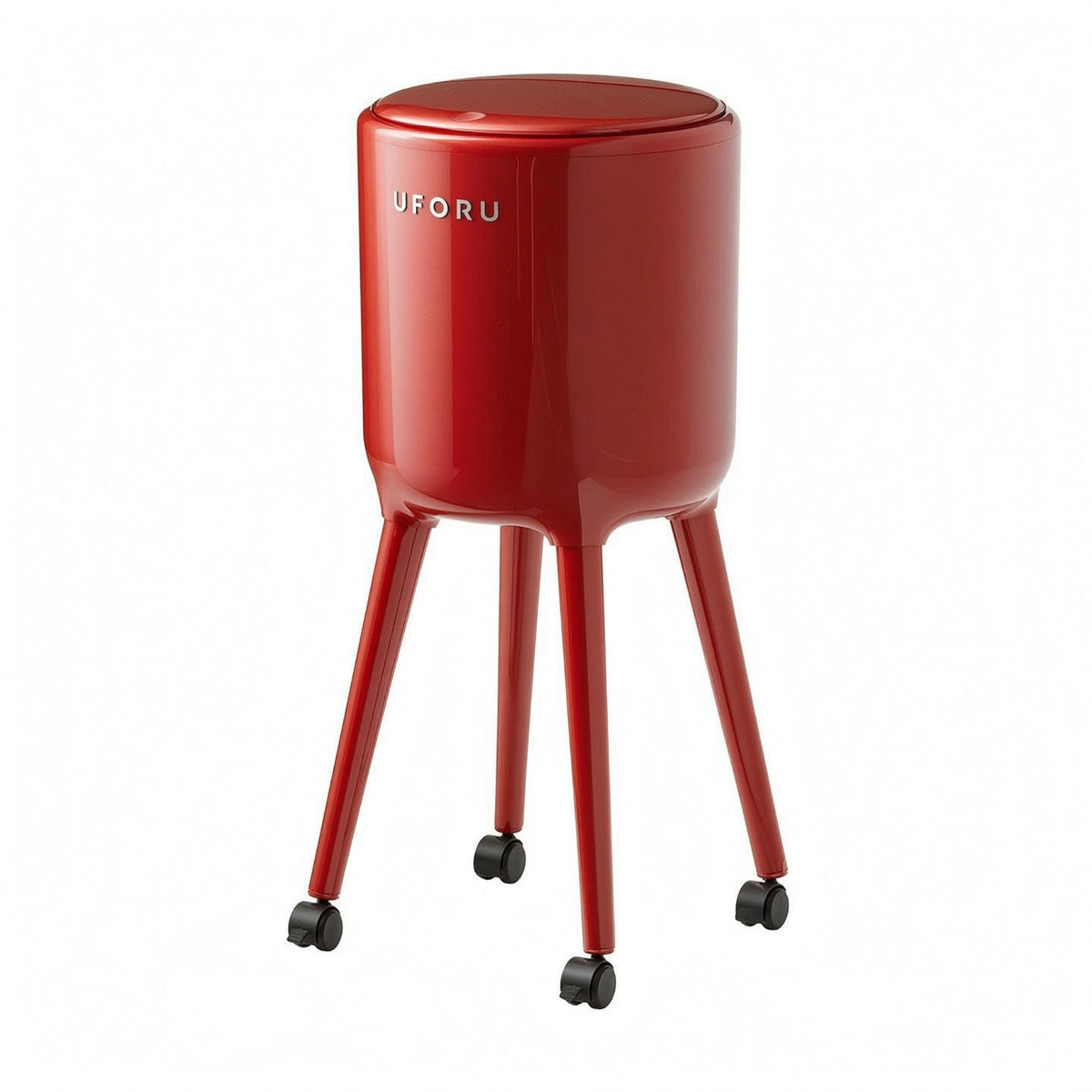 Rolling Trash Can Tall-Legged Lidded Trash Can Waste Container Removable Inner Container Caster Wheels