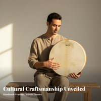 Handmade Shamanic Frame Drum Handmade Percussion Instrument Meditation Aid Deep Powerful Sound for Music Therapists, Essenceual Practitiindividualrs, Musicians, Mindful Movement Practice Studios, Live Performances, Parties & Events, Home Decoration
