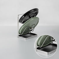 304 Stainless Steel Pot Lid Holder Rack Double Layer Storage Organizer for Cutting Board Chopping Board