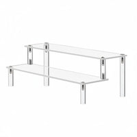 Display Stand Multi-Tier Acrylic Display Stand Space-Saving Tiered Acrylic Shelf for Desk