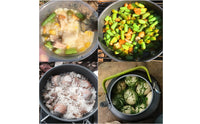 Anodized Aluminum Cookware Set Non Camping Mess Kit Heat-Resistant Outdoor Gear for Families