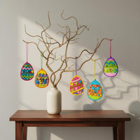 Easy to Decorate Foam Easter Egg Craft Kit Colorful Easter Egg Decorating Kit Creative Fun for Classroom
