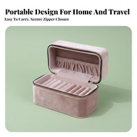Large Capacity Bangle Storage Box Zipper Closure Velvet Bangle Box Portable for Travelers, Women, Home Use, Dressing Table, Dresser