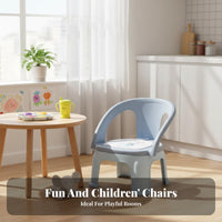 Cartoon Backrest Chair Non-Slip Design Squeaky Child Chair Easy to Hygienic Children Backrest Stool for Young Children 1-3, Infants, Preschool