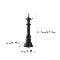 Chess Queen Figurine Decorative Chess Queen Statue Resin Figurine with Crown Matte Elegant for Collectors, Desk, Bookshelf