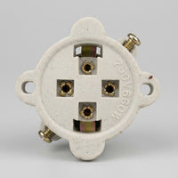 Ceiling Lighting E27 Lamp Holder for Vintage Lamp, Flame Retardant Ceramic Porcelain Bulb Holder, Surface Mount Round Flat Base, 660W 250V Home