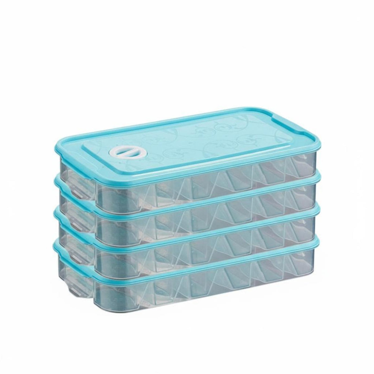 preservingKeeping Multitier Dumpling Box Compartmentalized Lidded Dumpling Tray Stackable Freezer Organizer Transparent container for Meal Preppers, Home Cooks, Families, Refrigerator